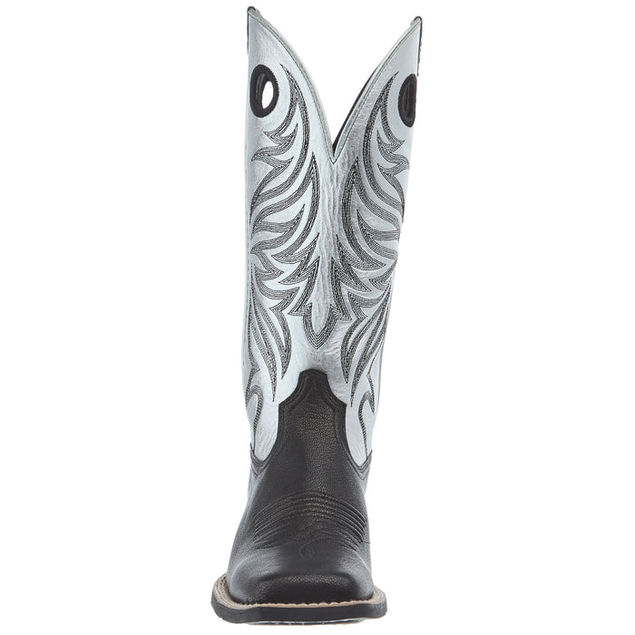 Ariat Women`s Dark Carbon Vamp Antique Silver Top Round Up Ryder Boot