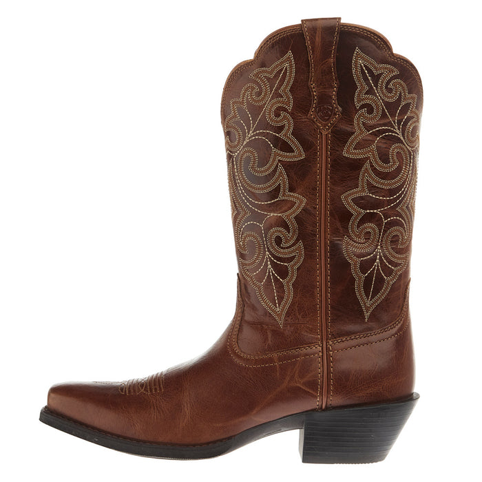 Ariat Women`s Round Up Russet Brown Vamp 11in Brown Top Boot