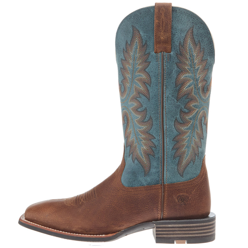 Ariat Men`s Hudson Wicker Brown 13In Dignity Blue Top Cowboy Boot