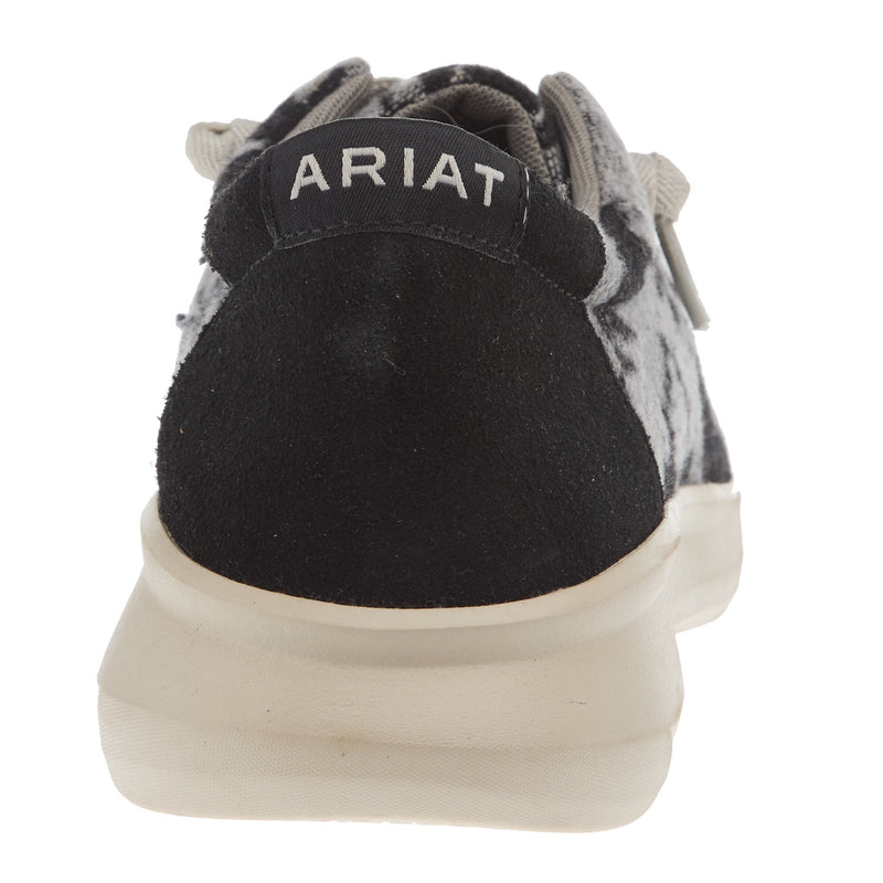 Ariat Men`s Hilo Black and White Flannel Casual Shoe