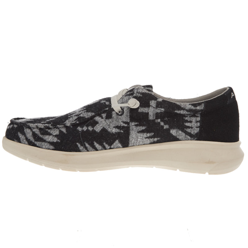 Ariat Men`s Hilo Black and White Flannel Casual Shoe