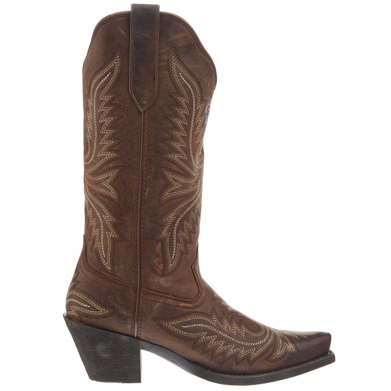 Ariat Women`s Rafter Tan Vamp and 12In Top Round Up Boot