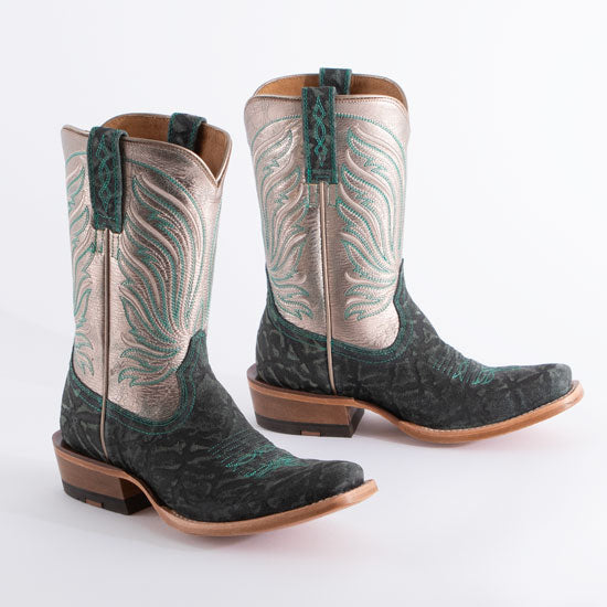 Ariat Women's Futurity Dash Mint Elephant Print Narrow Cutter Toe Western Boot
