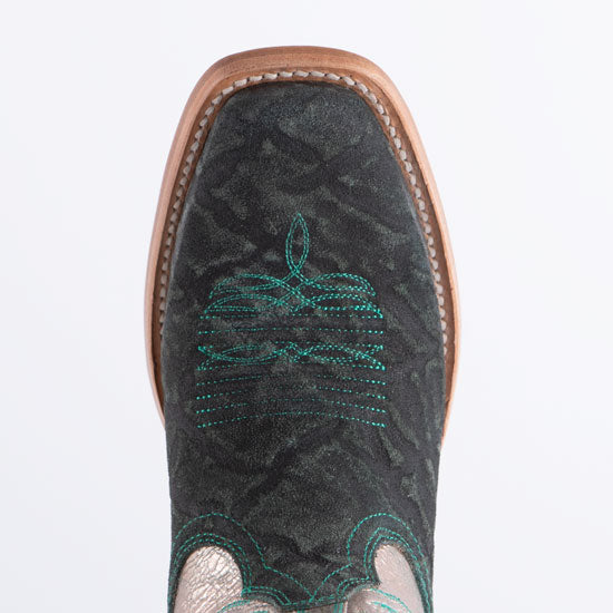Ariat Women's Futurity Dash Mint Elephant Print Narrow Cutter Toe Western Boot