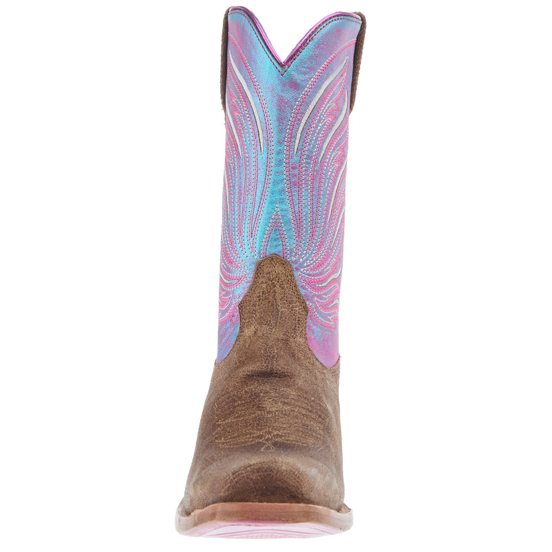 Ariat Women`s Futurity Dash Tan Vamp 10In Multi Pink Top Boot