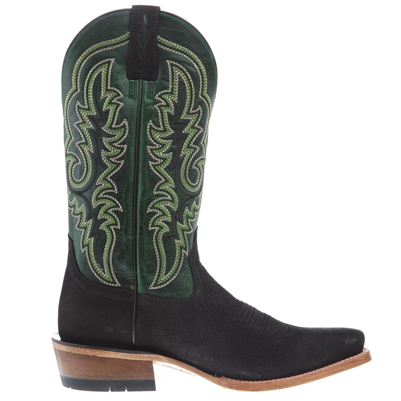 Relentless By Ariat Men`s K Toe Futurity Black Bison Lucky Clover Top Cowboy Boot