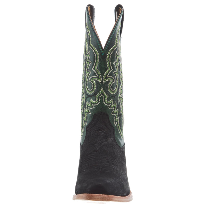 Relentless By Ariat Men`s K Toe Futurity Black Bison Lucky Clover Top Cowboy Boot