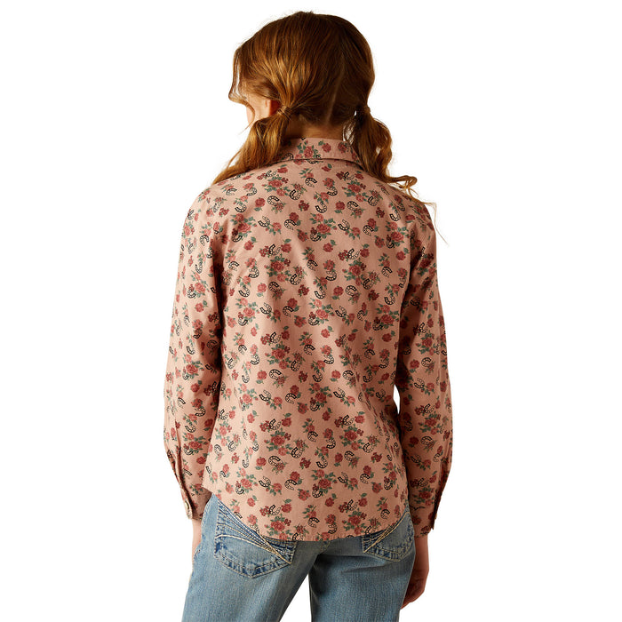 Ariat Girl's Flowers n' Horseshoes Shirt