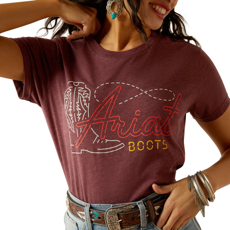Ariat Women's Maroon Neon Graphic Tee