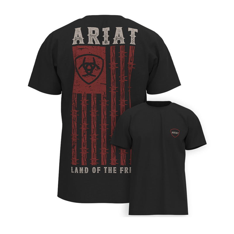 Ariat Men's Charcoal Barbed Flag Tee