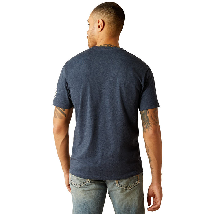 Ariat Men's Navy Shield Flag Tee Shirt
