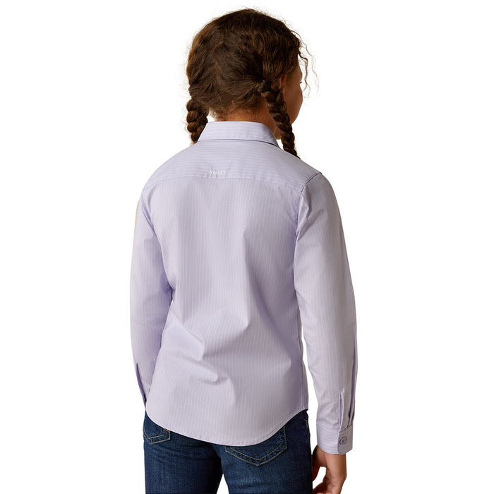 Ariat Girls' Lavender Stripe Button Up Shirt