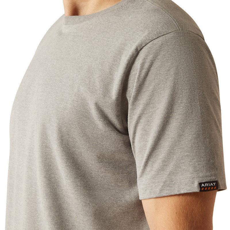 Ariat Men's Rebar Grey Cotton Strong Tee Shirt