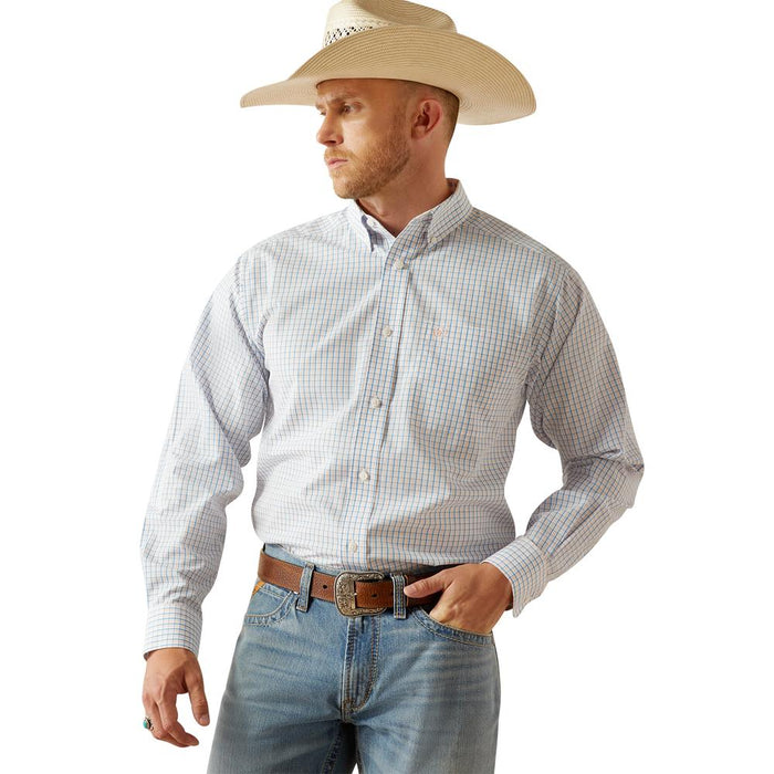 Ariat Mens Alan Blue Plaid Wrinkle Free Shirt