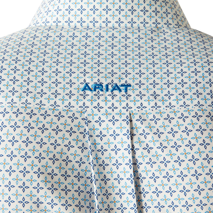 Ariat Mens Blue Barker Wrinkle Free Shirt