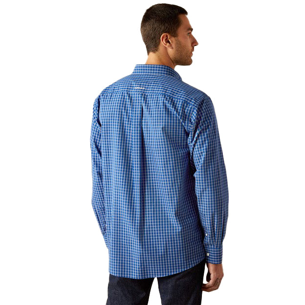 Ariat Mens Blair Navy Wrinkle Free Shirt