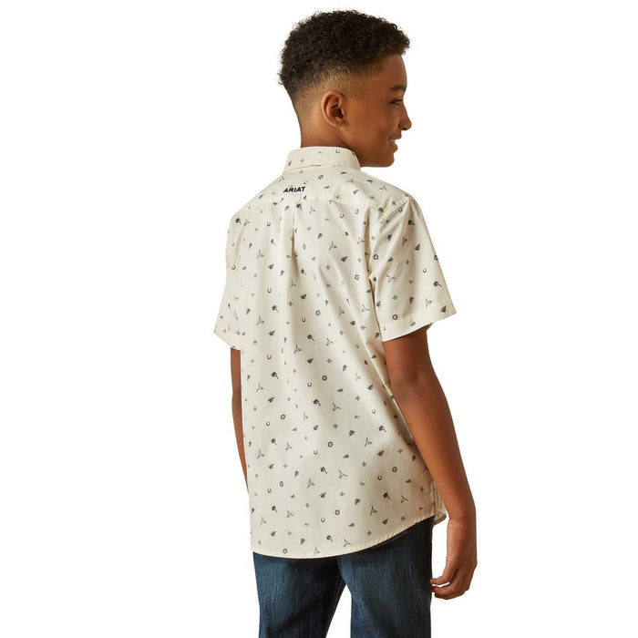 Ariat Boys White Classic Colter Shirt