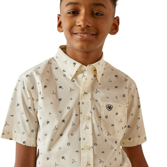 Ariat Boys White Classic Colter Shirt