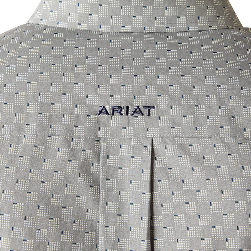 Ariat Mens Grey Wrinkle Free Obert Short Sleeve Shirt