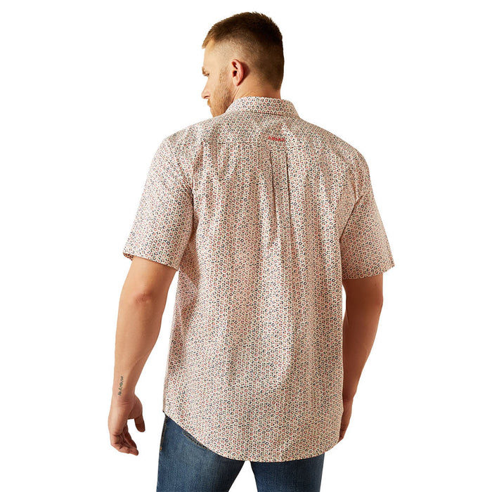 Ariat Men's Red Floral Classic Chapman Short Sleeve Button Down Shirt