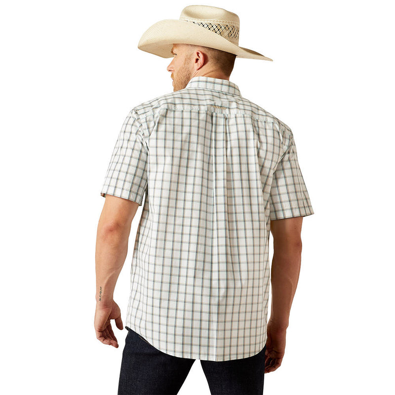 Ariat Mens White Plaid Pro Series Cooper Shirt