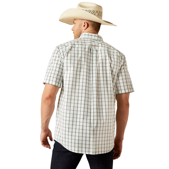 Ariat Mens White Plaid Pro Series Cooper Shirt