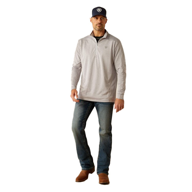 Ariat Mens Hex Silver Sconce 1/2 Zip Pull Over