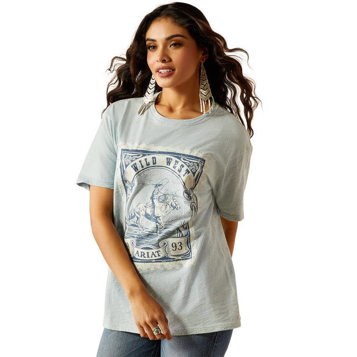 Ariat Womens Bleached Blue Wild West Stamp Tee