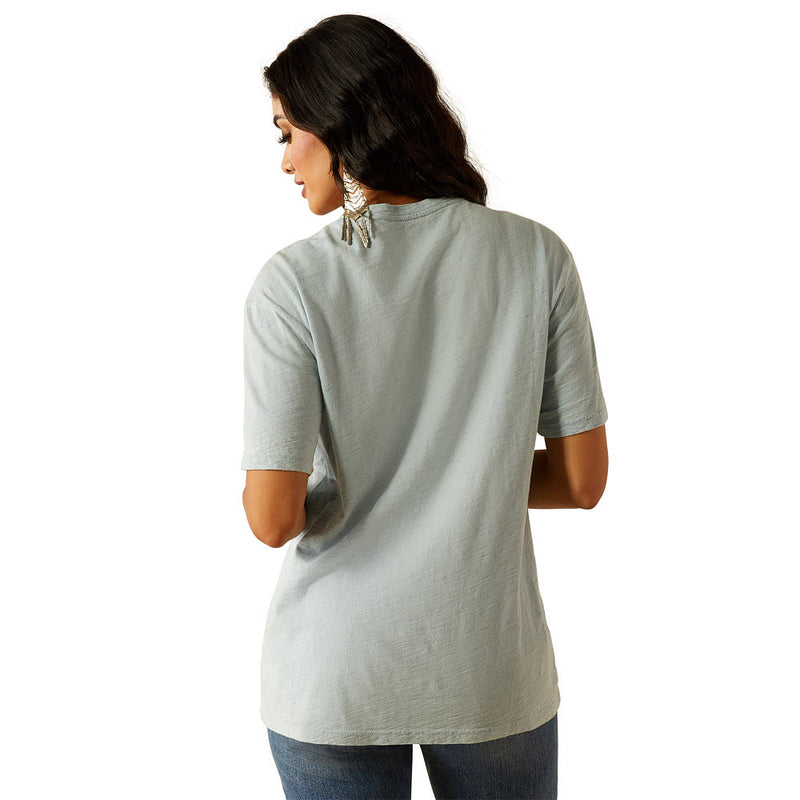 Ariat Womens Bleached Blue Wild West Stamp Tee