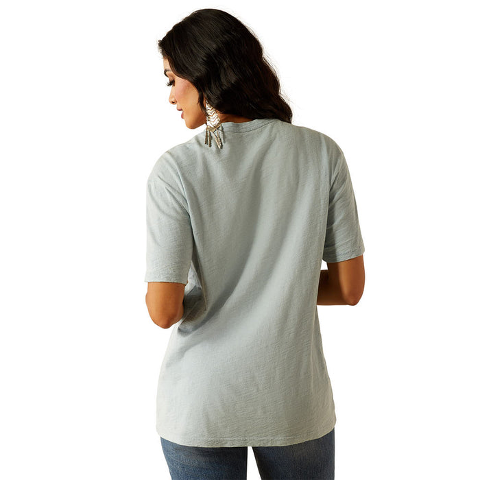 Ariat Womens Bleached Blue Wild West Stamp Tee