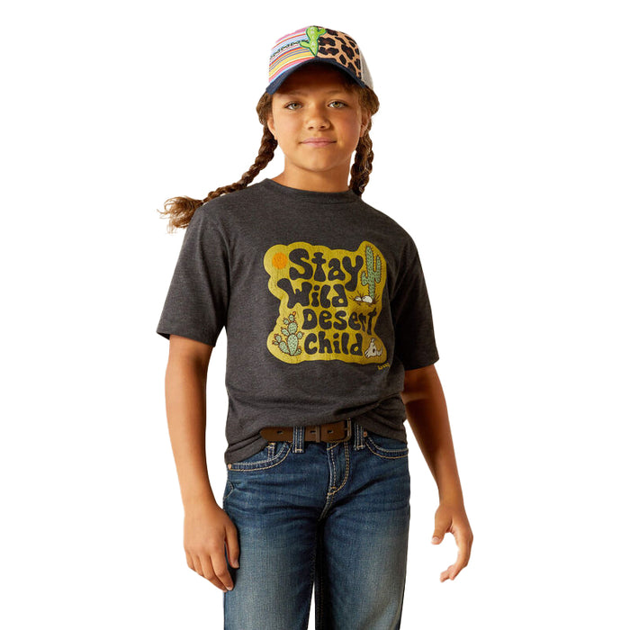 Ariat Girls Charcoal Stay Wild Tee
