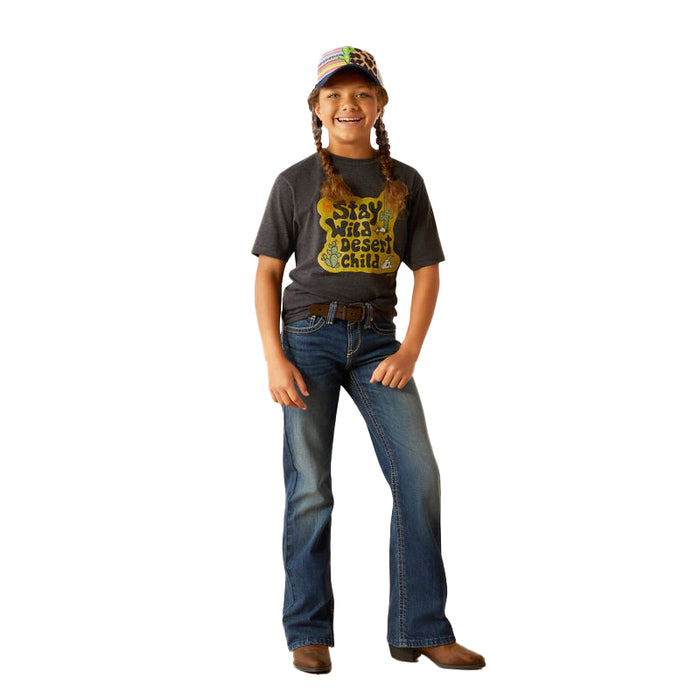 Ariat Girls Charcoal Stay Wild Tee