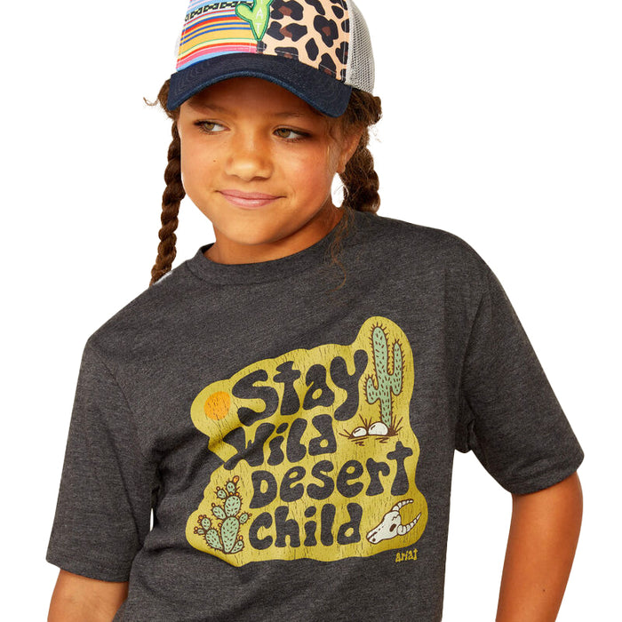 Ariat Girls Charcoal Stay Wild Tee