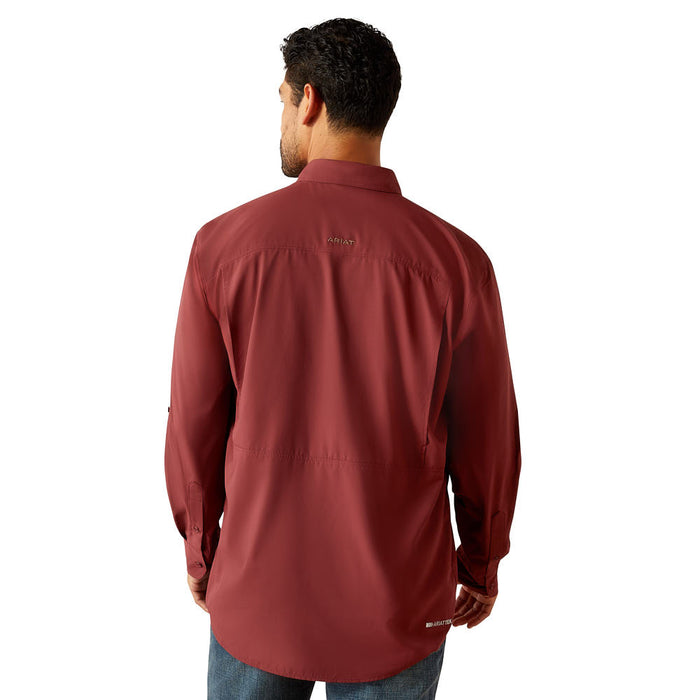 Ariat Mens Red Mahogany VentTek Outbound Short Sleeve Shirt