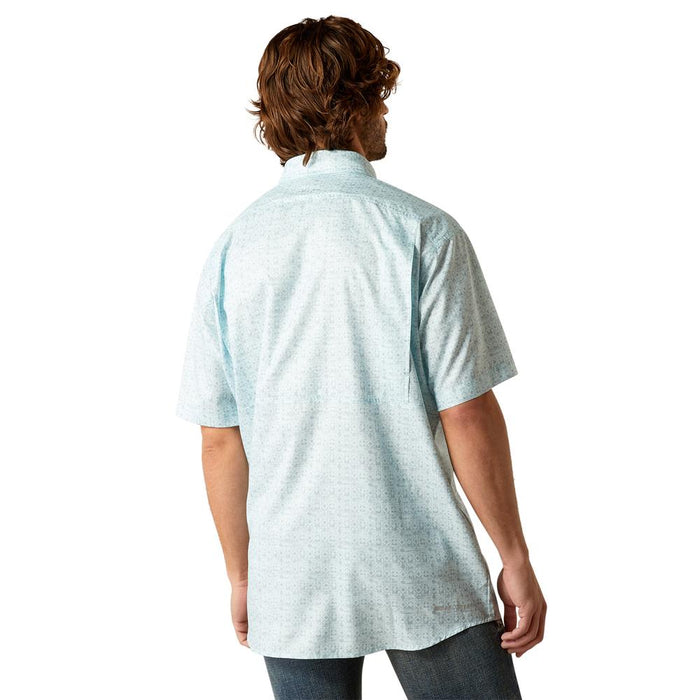 Ariat Men's Blue Printed VentTek Short Sleeve Shirt
