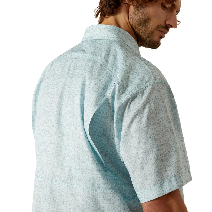 Ariat Men's Blue Printed VentTek Short Sleeve Shirt