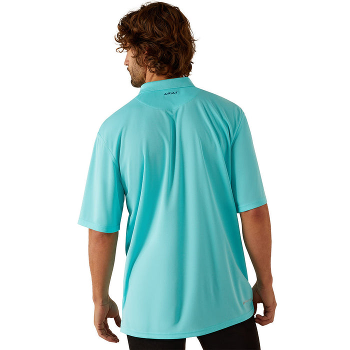 Ariat Mens Blue Radiance Tek Polo