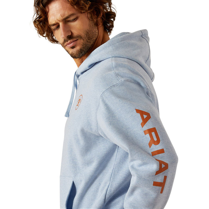 Ariat Mens Light Blue Logo Hoodie