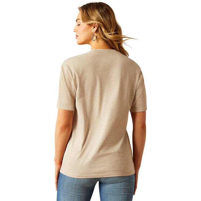 Ariat Womens Longhorn Oatmeal Tee
