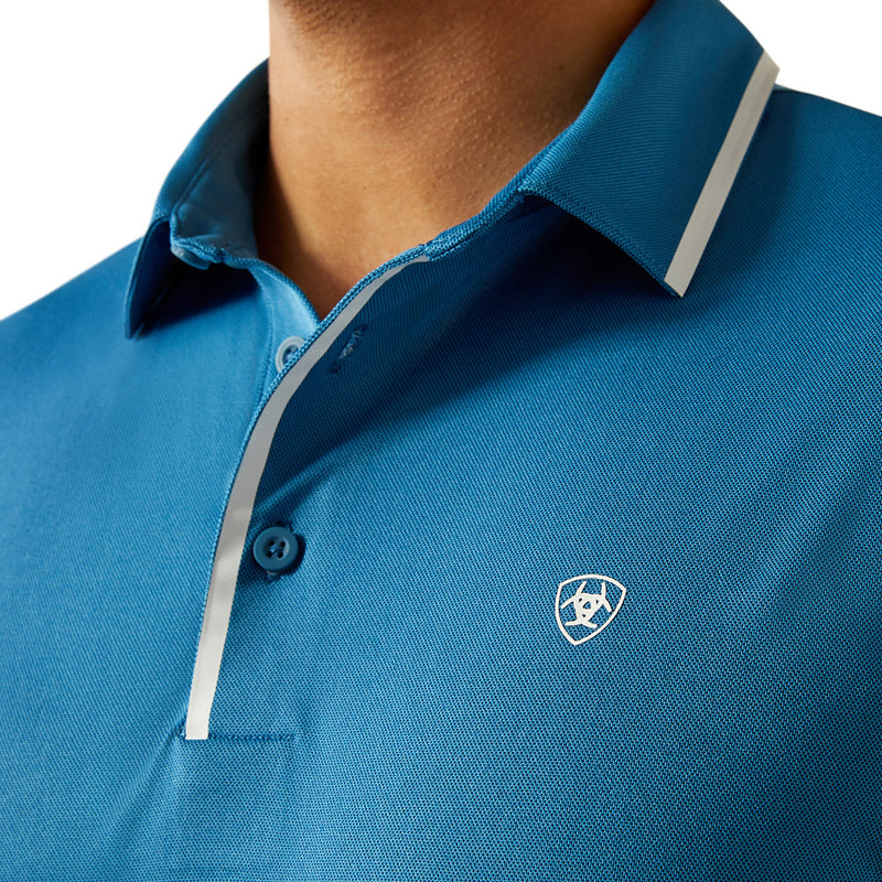 Ariat Men's Blue Sapphire Welded Tek Polo