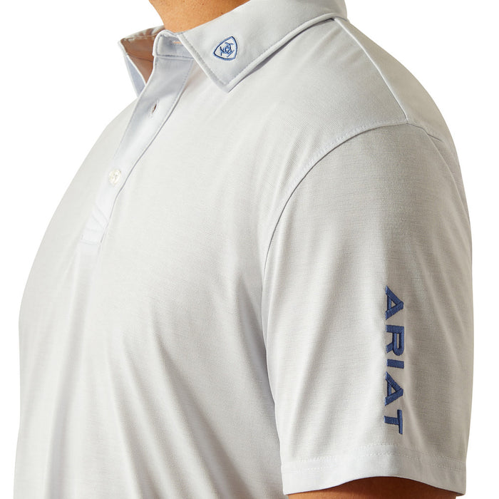 Ariat Mens Halogen Blue Team Logo Polo