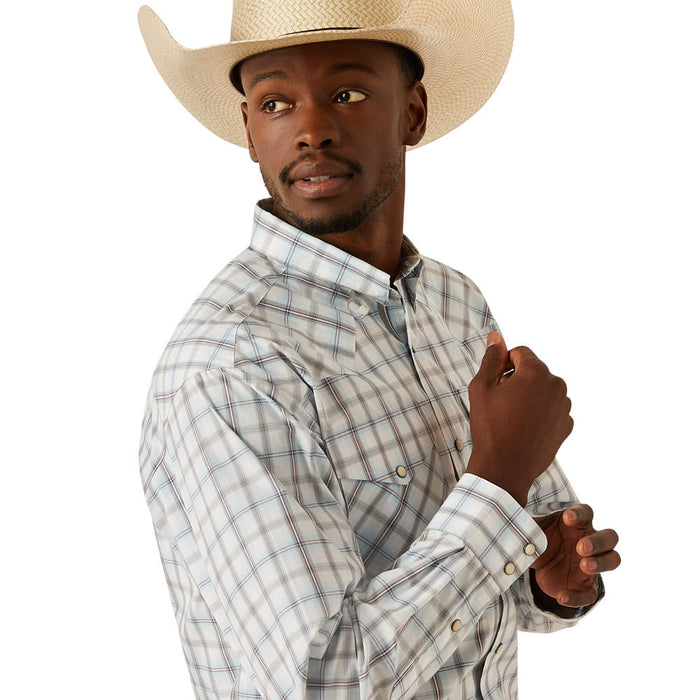 Ariat Men's Grey Pro Series Worth Long Sleeve Snap Shirt