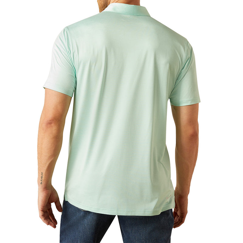 Ariat Men's Fitted Parasil Aqua Charger 2.0 Polo