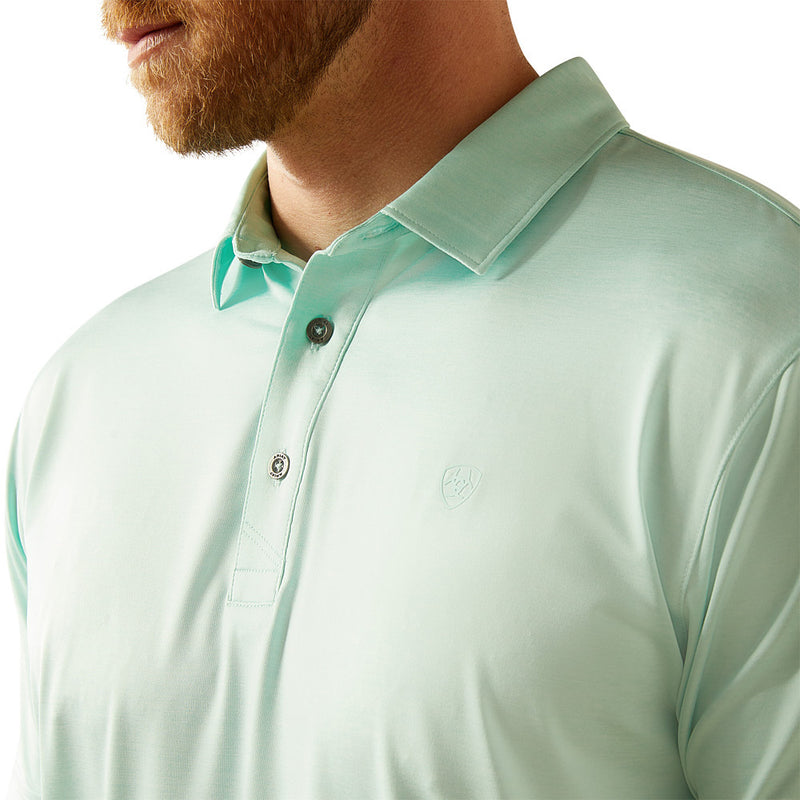 Ariat Men's Fitted Parasil Aqua Charger 2.0 Polo