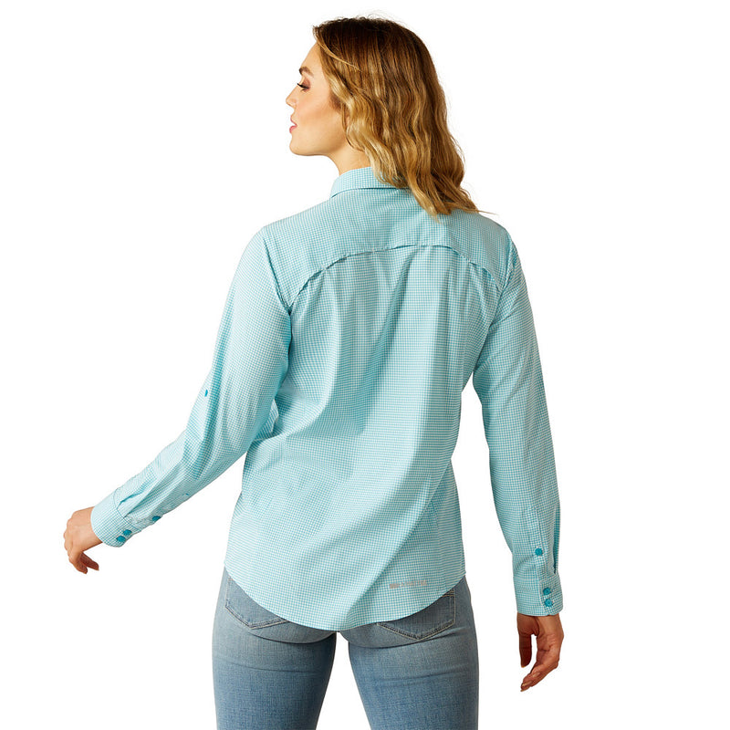 Ariat Women's VenTek Peacock Blue Check Shirt