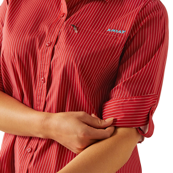 Ariat Women's VenTek Equestrian Red Stripe Shirt