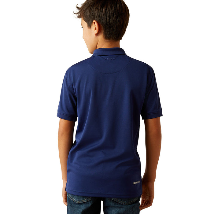 Ariat Boys Blue Depth Tek Polo