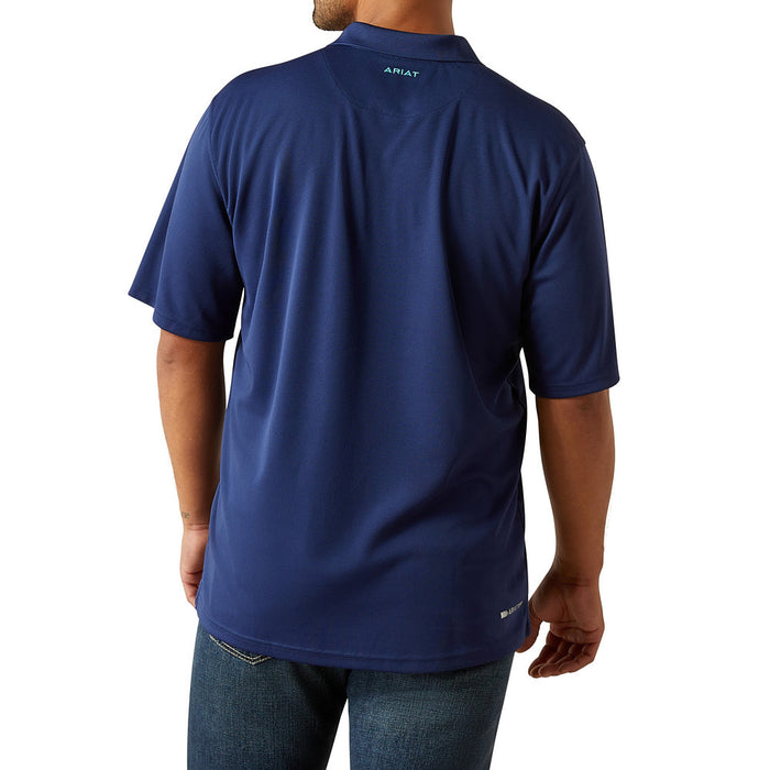 Ariat Mens Blue Depths Tek Polo