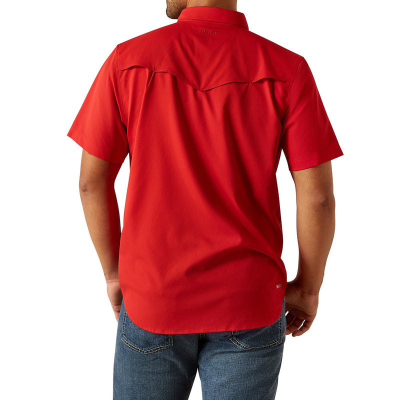 Ariat Men's VentTek Western Fitted Haute Red Shirt