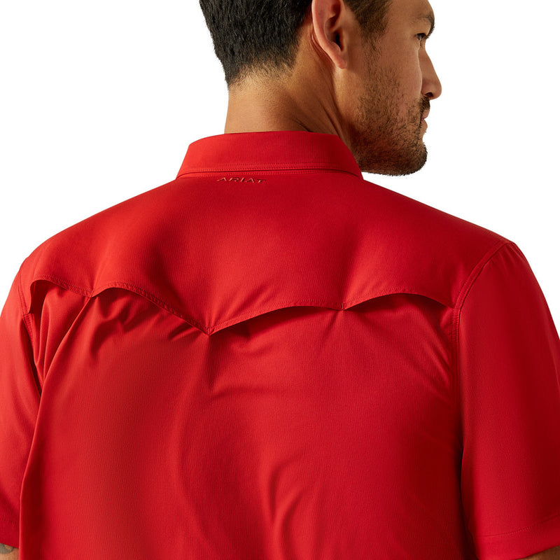 Ariat Men's VentTek Western Fitted Haute Red Shirt